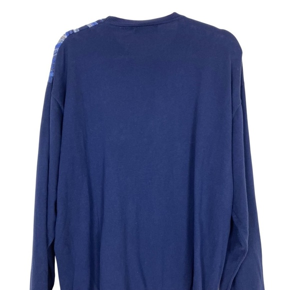 Cotton Traders Coogi Style 3D Textured Crewneck Sweater Blue 100% Cotton Sz XXL - Picture 5 of 16